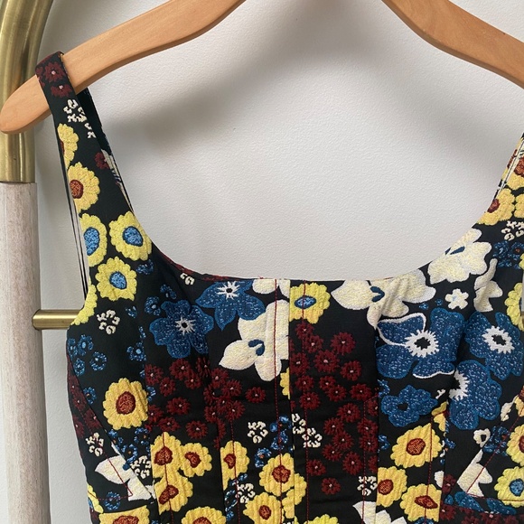 Maeve by Anthropologie Marigold Midi Party Wedding Multicolor Dress Size 0 - Picture 11 of 14